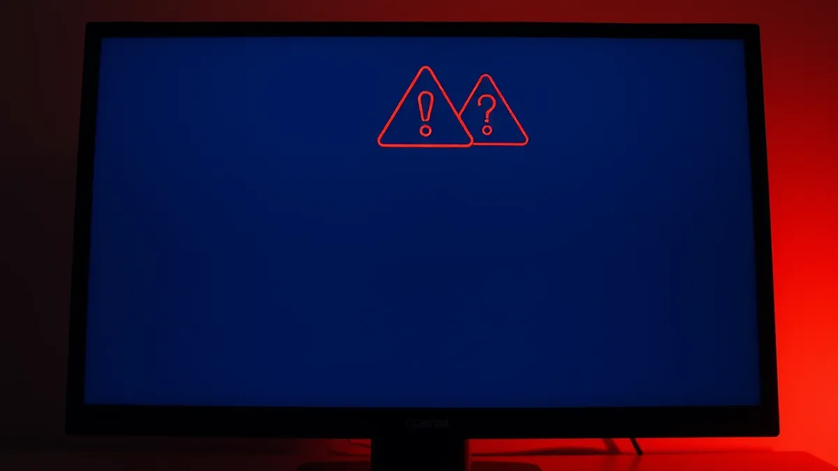 Illustration: A red command prompt cursor blinks on a blank monitor screen, highlighting an open terminal window.