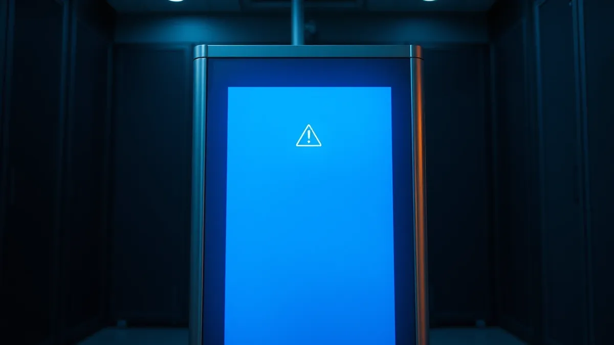 Illustration: A sleek silver tower server sits in a dim room, its front panel glowing with a soft blue light.